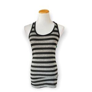 Womens Agaci Metallic Racerback Striped Tank Top L